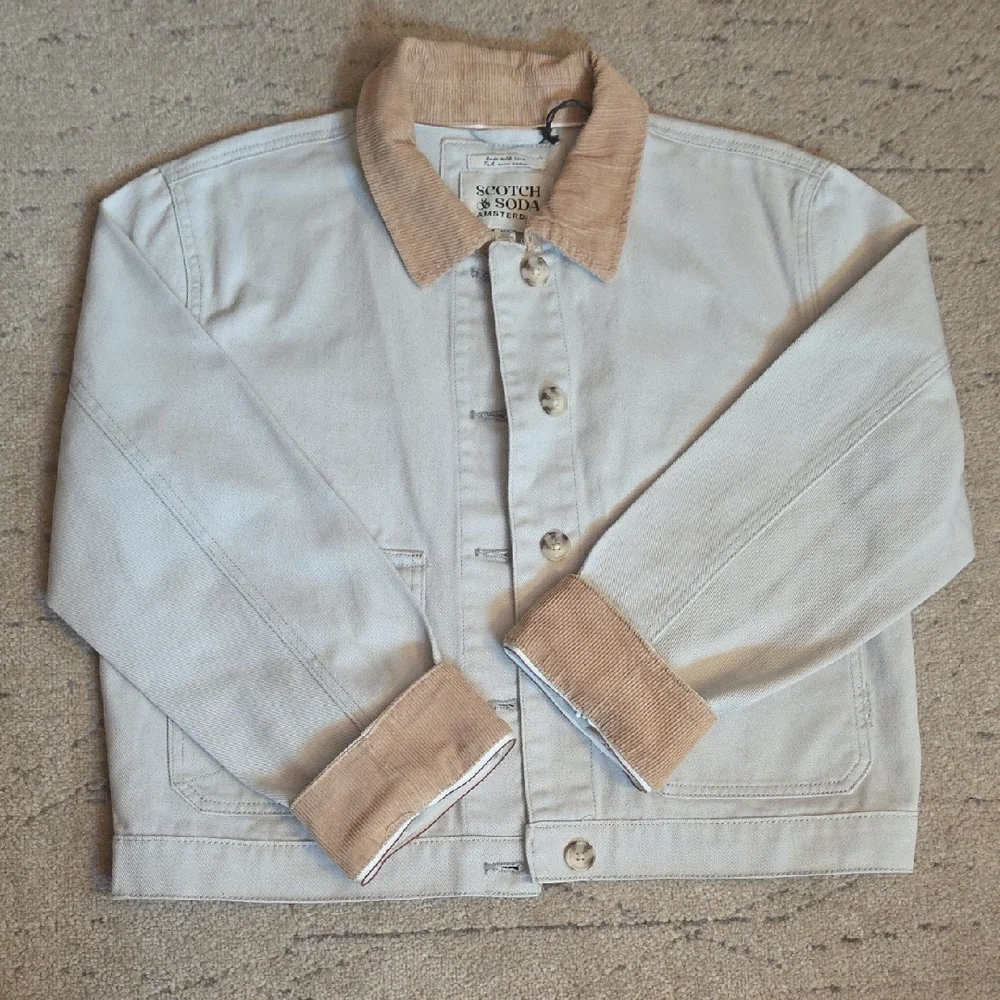 Scotch & Soda Amsderdam, Men's Blue Light Jean Jacket&cordury Details, M, NWT